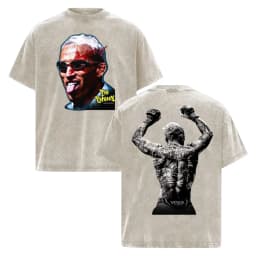 Charles Oliveira Do Bronx Vintage Washed T Shirt Men Women Harajuku Classic Oversized T Shirts High Quality Cozy Cotton T-shirts