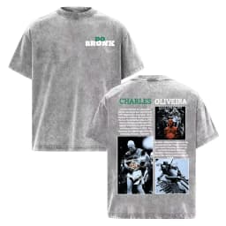 Charles Oliveira Do Bronx Vintage Washed T Shirt Men Women Harajuku Classic Oversized T Shirts High Quality Cozy Cotton T-shirts