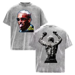 Charles Oliveira Do Bronx Vintage Washed T Shirt Men Women Harajuku Classic Oversized T Shirts High Quality Cozy Cotton T-shirts