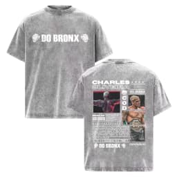 Charles Oliveira Do Bronx Vintage Washed T Shirt Men Women Harajuku Classic Oversized T Shirts High Quality Cozy Cotton T-shirts