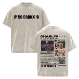 Charles Oliveira Do Bronx Vintage Washed T Shirt Men Women Harajuku Classic Oversized T Shirts High Quality Cozy Cotton T-shirts