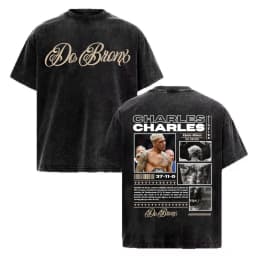 Charles Oliveira Do Bronx Vintage Washed T Shirt Men Women Harajuku Classic Oversized T Shirts High Quality Cozy Cotton T-shirts