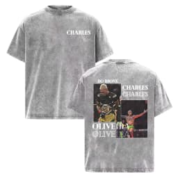 Charles Oliveira Do Bronx Vintage Washed T Shirt Men Women Harajuku Classic Oversized T Shirts High Quality Cozy Cotton T-shirts