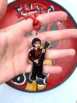 Fall out Boy 16 Candles Epoxy Resin Keychains Collectible Pendants Unisex Fandom Jewelry for Men And Women