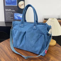 Warm Corduroy Tote Bag, Spacious Handbag Shopping Bag, Stylish & Practical Shoulder Bag, Casual Minimalist Single Crossbody Bag