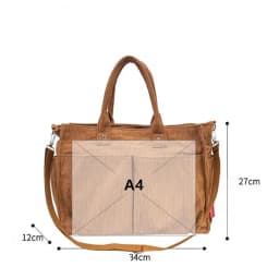 Warm Corduroy Tote Bag, Spacious Handbag Shopping Bag, Stylish & Practical Shoulder Bag, Casual Minimalist Single Crossbody Bag