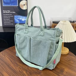 Warm Corduroy Tote Bag, Spacious Handbag Shopping Bag, Stylish & Practical Shoulder Bag, Casual Minimalist Single Crossbody Bag