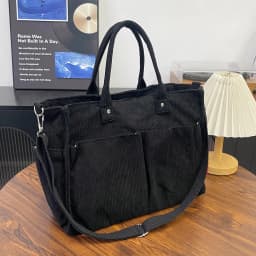 Warm Corduroy Tote Bag, Spacious Handbag Shopping Bag, Stylish & Practical Shoulder Bag, Casual Minimalist Single Crossbody Bag