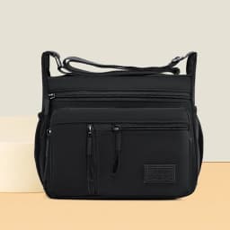 Fashion Multi-Pockets Crossbody Bag Waterproof Large Capacity Shoulder Bag Nylon Messenger Handbag Women