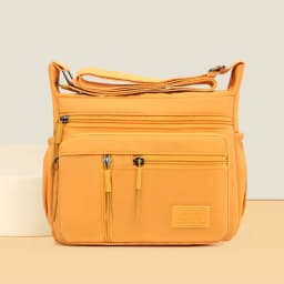 Fashion Multi-Pockets Crossbody Bag Waterproof Large Capacity Shoulder Bag Nylon Messenger Handbag Women