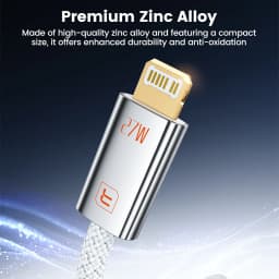 Toocki 27W USB C to Lightning Fast Charging Cable for iPhone 14 13 12 Pro Max Xs 2.4A USB A to iP Zinc Alloy Data Cable for iPad