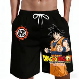 2026 Dragon Ball Super Goku Beach Short Men Women Kids Retro Anime Graphic Swim Trunks Casual Cotton Summer Holiday Board Shorts