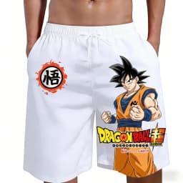 2026 Dragon Ball Super Goku Beach Short Men Women Kids Retro Anime Graphic Swim Trunks Casual Cotton Summer Holiday Board Shorts