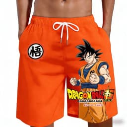 2026 Dragon Ball Super Goku Beach Short Men Women Kids Retro Anime Graphic Swim Trunks Casual Cotton Summer Holiday Board Shorts