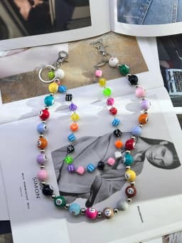 Original DIY Colorful Dice Billiards Chain For Pants Fashionable Men And Women Accessories Y2K Style Multi-Functional Keychain