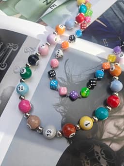 Original DIY Colorful Dice Billiards Chain For Pants Fashionable Men And Women Accessories Y2K Style Multi-Functional Keychain
