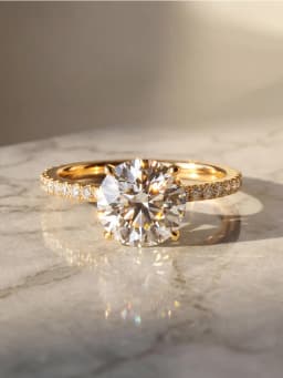 Brilliant 2 Carat Round Moissanite Diamond Engagement Rings For Women Anniversary Wedding Luxury Fashioned Jewelry