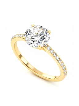 Brilliant 2 Carat Round Moissanite Diamond Engagement Rings For Women Anniversary Wedding Luxury Fashioned Jewelry