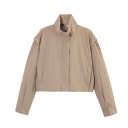 SLTNX Women's Short Trench Coats Fashion Simple Design Solid Stand Long Sleeve Zipper Windbreaker  Autumn New Casual Lady Jacket