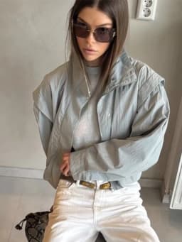 SLTNX Women's Short Trench Coats Fashion Simple Design Solid Stand Long Sleeve Zipper Windbreaker  Autumn New Casual Lady Jacket