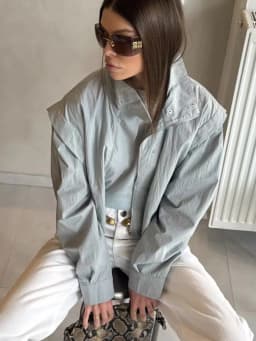SLTNX Women's Short Trench Coats Fashion Simple Design Solid Stand Long Sleeve Zipper Windbreaker  Autumn New Casual Lady Jacket