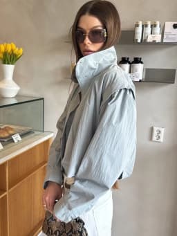 SLTNX Women's Short Trench Coats Fashion Simple Design Solid Stand Long Sleeve Zipper Windbreaker  Autumn New Casual Lady Jacket