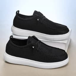 Men's Casual and Comfortable Loafers, Easy-To-Wear and Easy-To-Remove Sneakers, Single-Color Fabric Upper, Non-Slip and Wear-Resistant Sole, Round Toe Design, Low-Top Style, Suitable for Spring and Summer Casual Sports Style