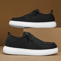 Men's Casual and Comfortable Loafers, Easy-To-Wear and Easy-To-Remove Sneakers, Single-Color Fabric Upper, Non-Slip and Wear-Resistant Sole, Round Toe Design, Low-Top Style, Suitable for Spring and Summer Casual Sports Style