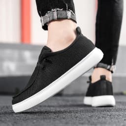 Men's Casual and Comfortable Loafers, Easy-To-Wear and Easy-To-Remove Sneakers, Single-Color Fabric Upper, Non-Slip and Wear-Resistant Sole, Round Toe Design, Low-Top Style, Suitable for Spring and Summer Casual Sports Style