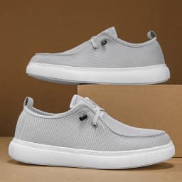 Men's Casual and Comfortable Loafers, Easy-To-Wear and Easy-To-Remove Sneakers, Single-Color Fabric Upper, Non-Slip and Wear-Resistant Sole, Round Toe Design, Low-Top Style, Suitable for Spring and Summer Casual Sports Style