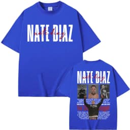 Limited Nate Diaz The Stockton Vintage T-shirts Men Women Fashion Violence Aesthetic T-shirt 100% Cotton Loose Oversized T Shirt