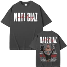 Limited Nate Diaz The Stockton Vintage T-shirts Men Women Fashion Violence Aesthetic T-shirt 100% Cotton Loose Oversized T Shirt