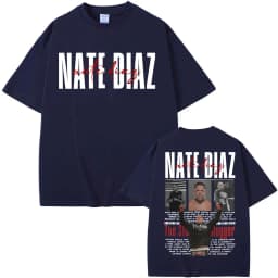 Limited Nate Diaz The Stockton Vintage T-shirts Men Women Fashion Violence Aesthetic T-shirt 100% Cotton Loose Oversized T Shirt