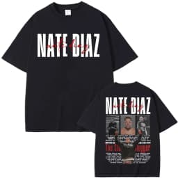 Limited Nate Diaz The Stockton Vintage T-shirts Men Women Fashion Violence Aesthetic T-shirt 100% Cotton Loose Oversized T Shirt