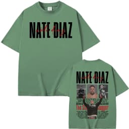 Limited Nate Diaz The Stockton Vintage T-shirts Men Women Fashion Violence Aesthetic T-shirt 100% Cotton Loose Oversized T Shirt