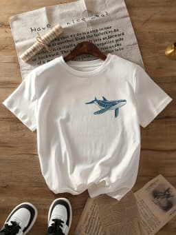 Deep Sea Orca Killer Whale Graphic T-Shirt Women Summer Fashion Short Sleeve Tee Retro Streetwear Ladies Marine Aesthetic Top