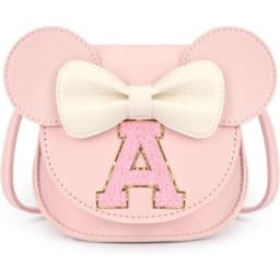 Mibasies Toddler Purse Girl Gifts Princess Cartoon Kids Crossbody Bag Fashionable Mini Shoulder Bag for Girls Cute Letter A-Z