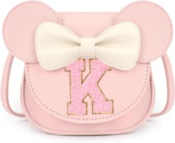 Mibasies Toddler Purse Girl Gifts Princess Cartoon Kids Crossbody Bag Fashionable Mini Shoulder Bag for Girls Cute Letter A-Z