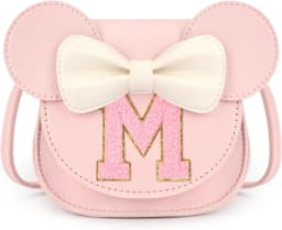 Mibasies Toddler Purse Girl Gifts Princess Cartoon Kids Crossbody Bag Fashionable Mini Shoulder Bag for Girls Cute Letter A-Z