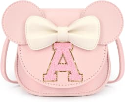 Mibasies Toddler Purse Girl Gifts Princess Cartoon Kids Crossbody Bag Fashionable Mini Shoulder Bag for Girls Cute Letter A-Z