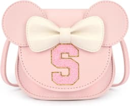Mibasies Toddler Purse Girl Gifts Princess Cartoon Kids Crossbody Bag Fashionable Mini Shoulder Bag for Girls Cute Letter A-Z