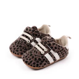 Hot Selling Baby Unisex First Walking Toddler Shoes For 0-18 Months Leopard Print Design Fashion And Comfortable High Quality