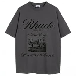 Niche High Street Retro Vintage Cotton100% Poster Short Sleeve Men Loose T-Shirt Breathable Sweat Absorbent Durable Unisex Style