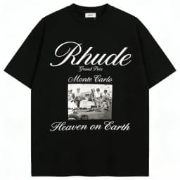 Niche High Street Retro Vintage Cotton100% Poster Short Sleeve Men Loose T-Shirt Breathable Sweat Absorbent Durable Unisex Style