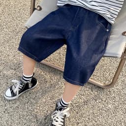 New Boys Summer Fashion Denim Shorts Kids Casual Loose Thin Knee-Length Trousers for 3-12 Years Teenager Outdoor Jeans Pants