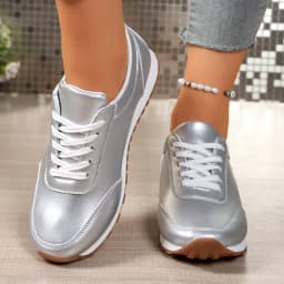 2026 Fashion Women's Sneakers Golden Silver Luxury Girls Walking Shoes Spring/autumn Casual Comfortable Flat Vulcanized Shoes