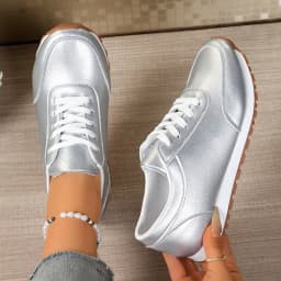 2026 Fashion Women's Sneakers Golden Silver Luxury Girls Walking Shoes Spring/autumn Casual Comfortable Flat Vulcanized Shoes