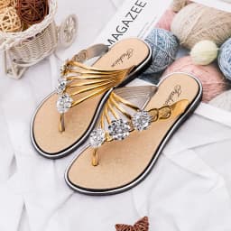 Women's summer flip-flops, new style, flat sandals, lightweight, fashionable, casual, beach sandals, seaside sandals