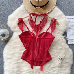 Sexy Lace Mesh Bandage Tube Top Chic Strapless Camis Slim Korean Tanks Top Elegant Basic Crop Top Women Bustier New