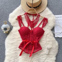Sexy Lace Mesh Bandage Tube Top Chic Strapless Camis Slim Korean Tanks Top Elegant Basic Crop Top Women Bustier New